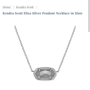 kendra scott elisa pendant in gray slate